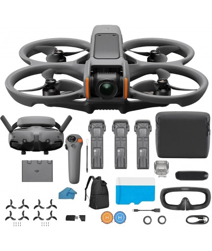 DJI Avata Pro-View Combo (DJI Goggles 2) +4K Stabilized Video, Built-in Propeller Guard +128gb Micro SD, Backpack, Landing Pad and More Bundle