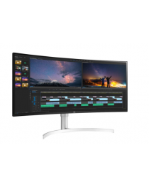 LG Ultrawide 38BN95C-W 38" UW-QHD+ Curved Screen Gaming LCD Monitor - 21:9 - Textured Black, Textured White, Silver